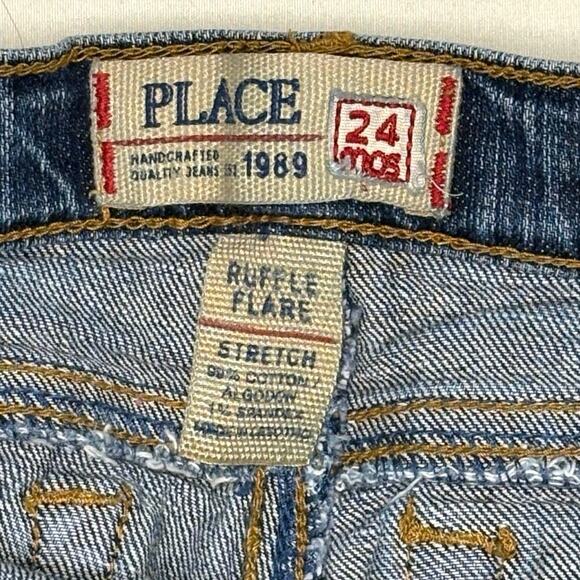 The Children's Place Ruffle Flare Jeans Girls 24M | Blue Denim Pants - Picture 8 of 10